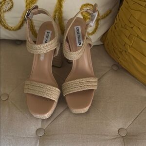 Steve Madden Tan Espadrilles with Woven Straps